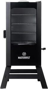 Masterbuilt 30-inch Digital Electric Vertical BBQ Smoker with Leg Kit, Side Wood Chip Loa