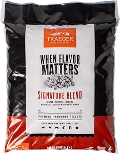 Traeger Grills Signature Blend 100% All-Natural Wood Pellets for Smokers and Pellet Grills